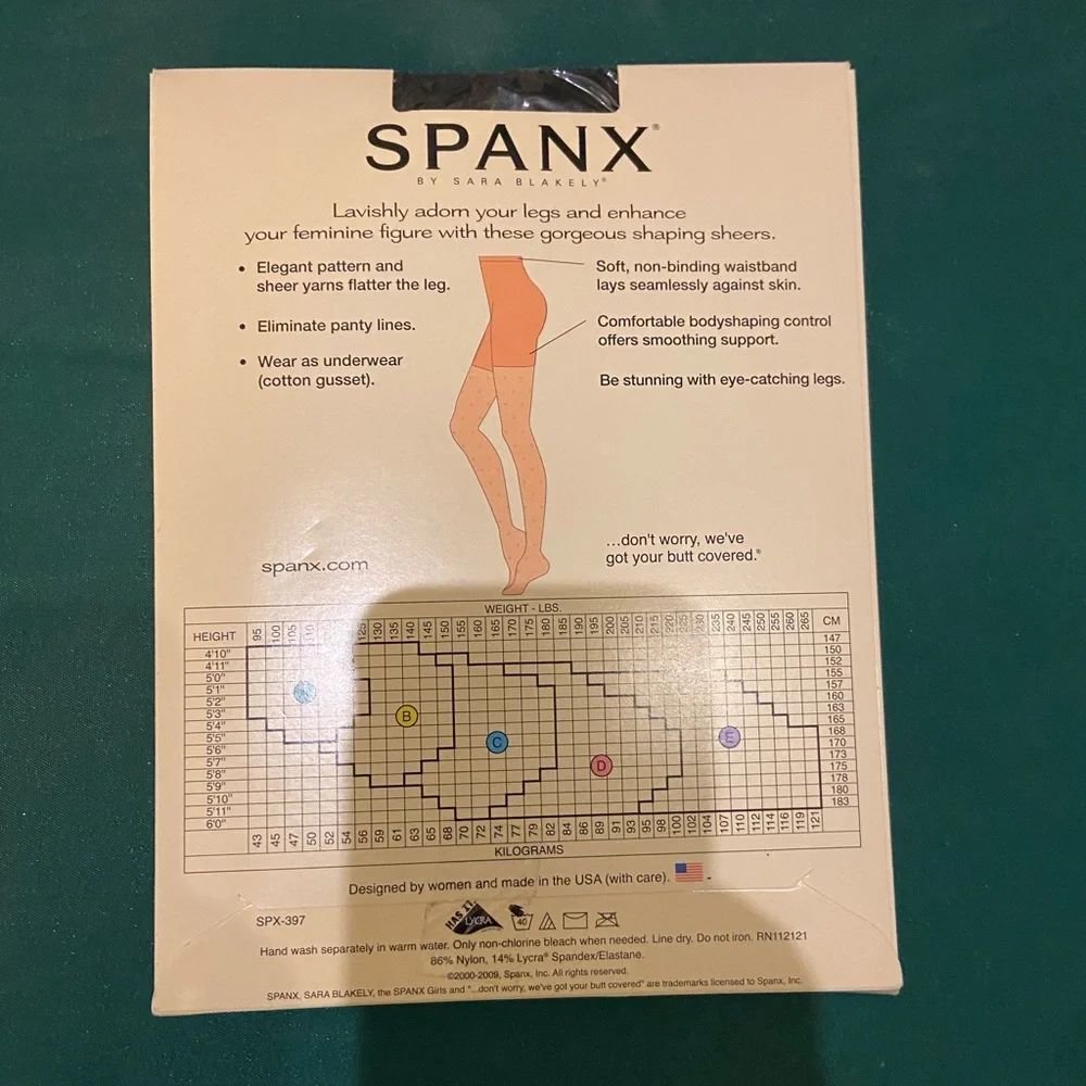 NWT Spanx Swiss Dot Patterned Sheers, Black - Picture 2 of 3